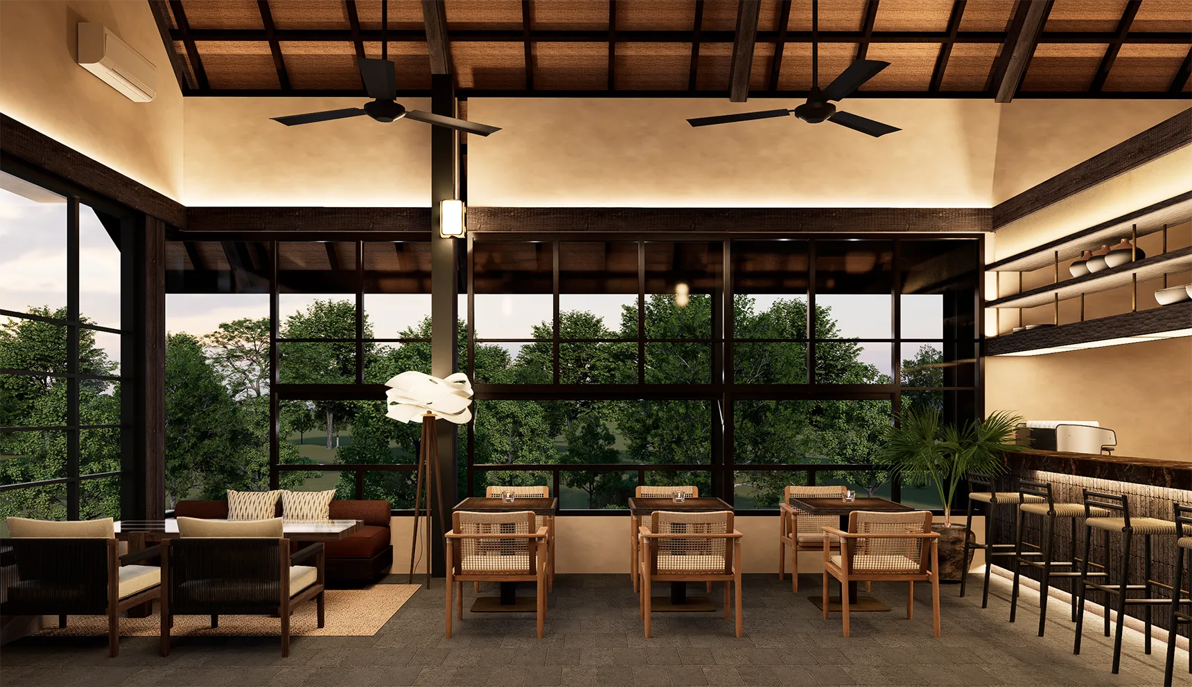 Noonik Bistro Restaurant & Bar Interior Design in Ubud