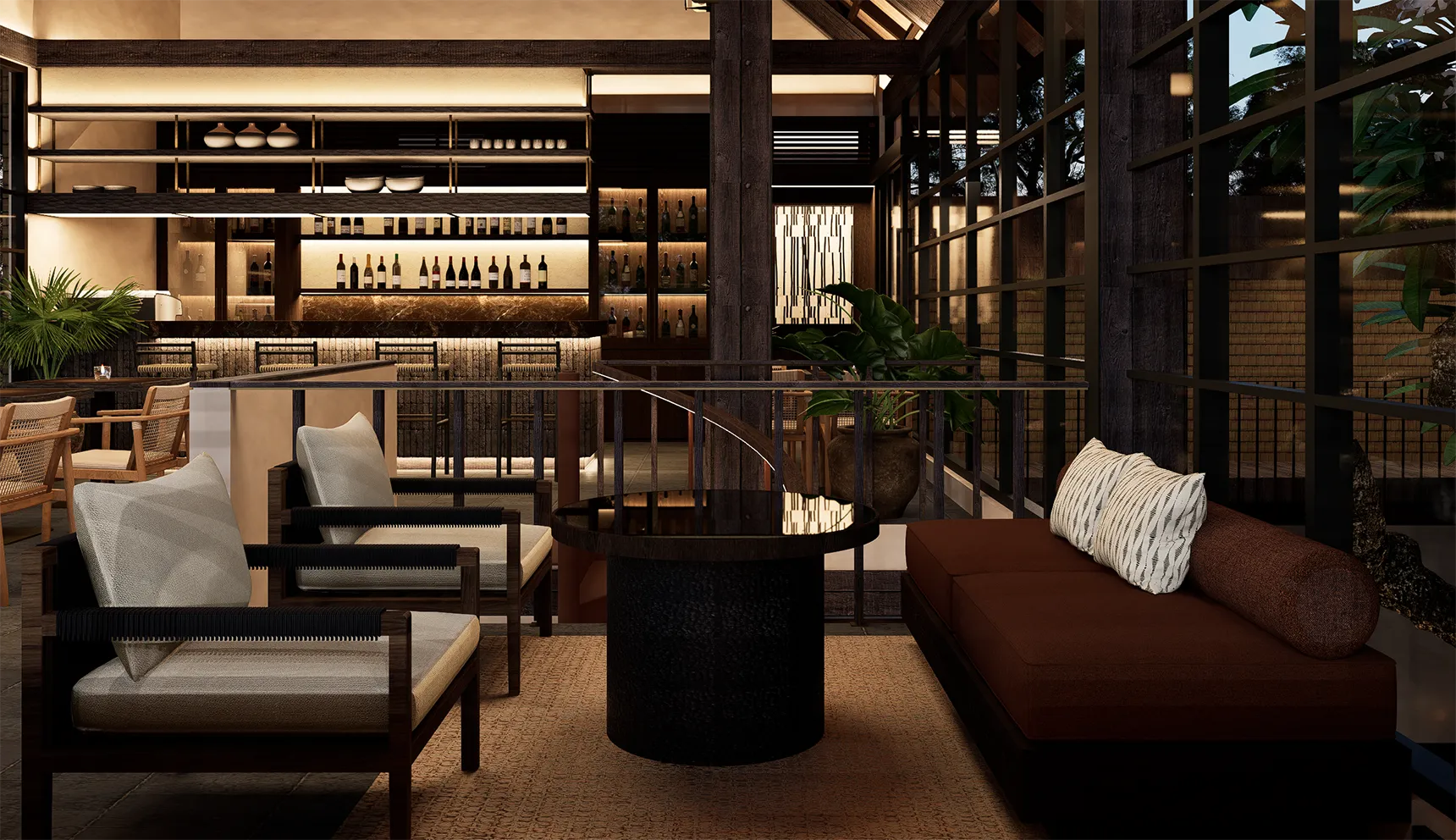 Noonik Bistro Restaurant & Bar Interior Design in Ubud