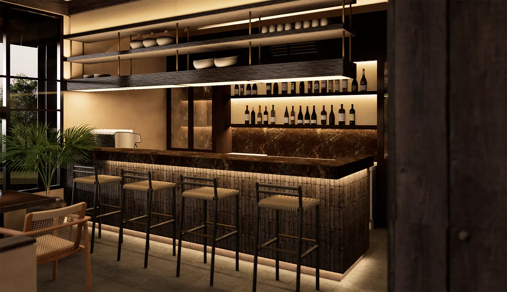 Noonik Bistro Restaurant & Bar Interior Design in Ubud