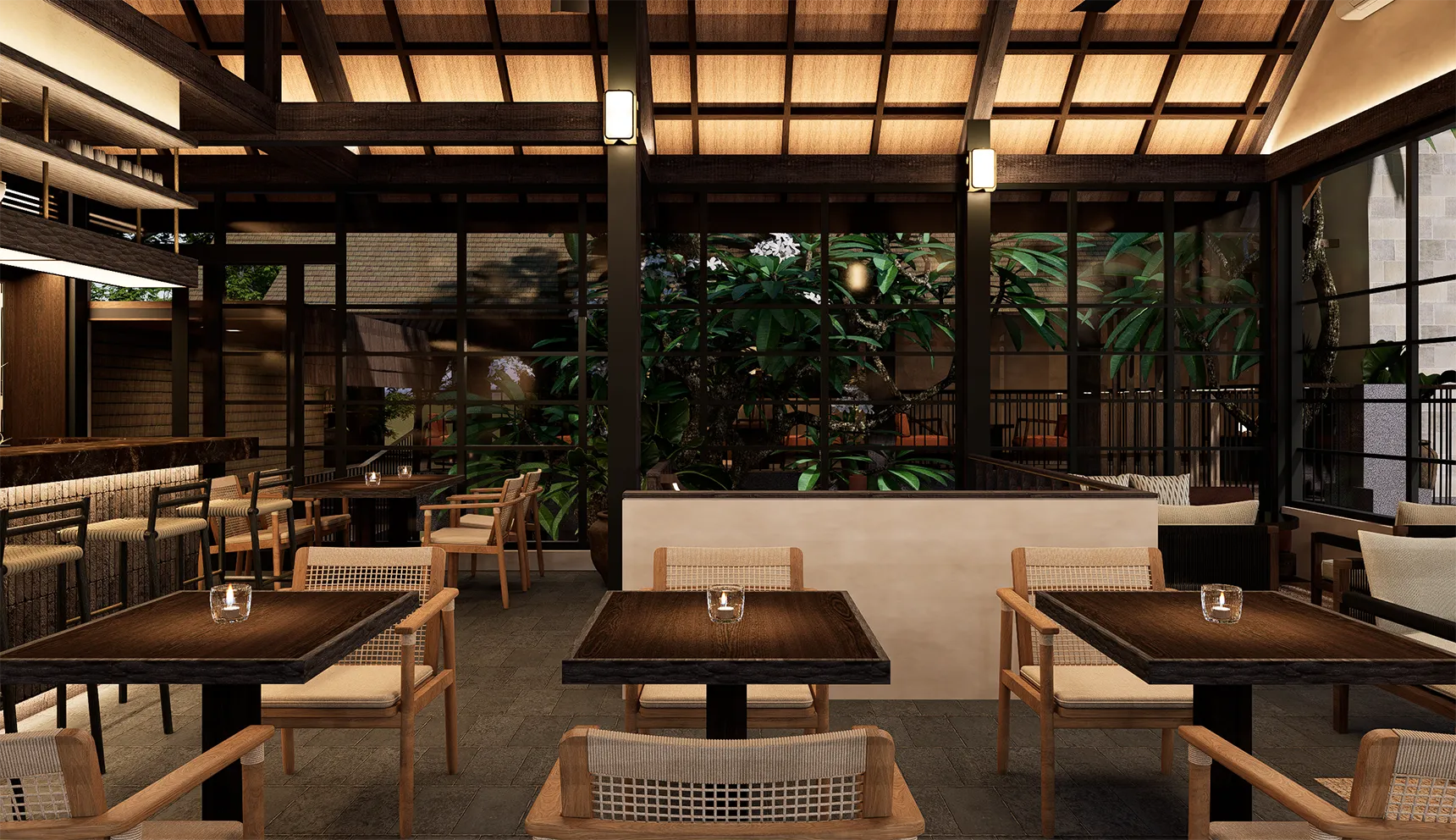 Noonik Bistro Restaurant & Bar Interior Design in Ubud