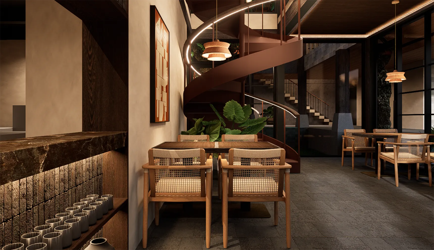 Noonik Bistro Restaurant & Bar Interior Design in Ubud