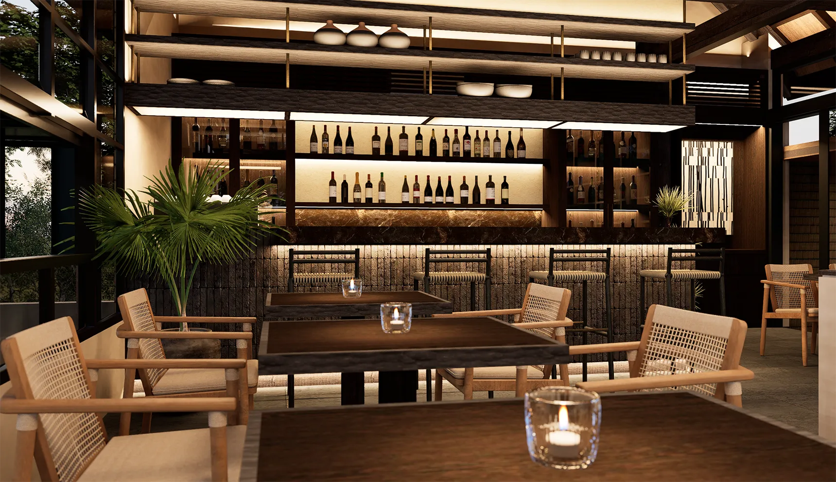 Noonik Bistro Restaurant & Bar Interior Design in Ubud