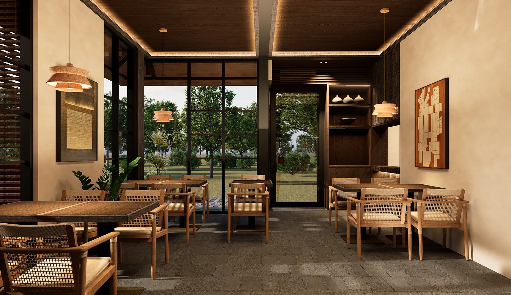 Noonik Bistro Restaurant & Bar Interior Design in Ubud