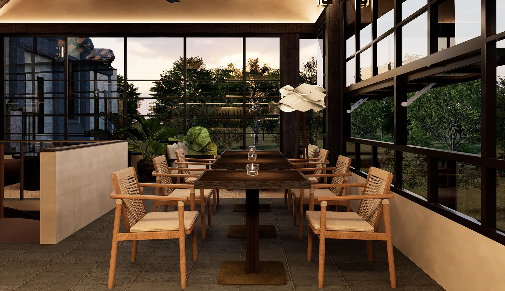 Noonik Bistro Restaurant & Bar Interior Design in Ubud
