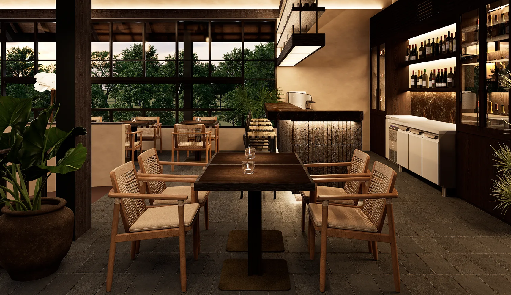 Noonik Bistro Restaurant & Bar Interior Design in Ubud