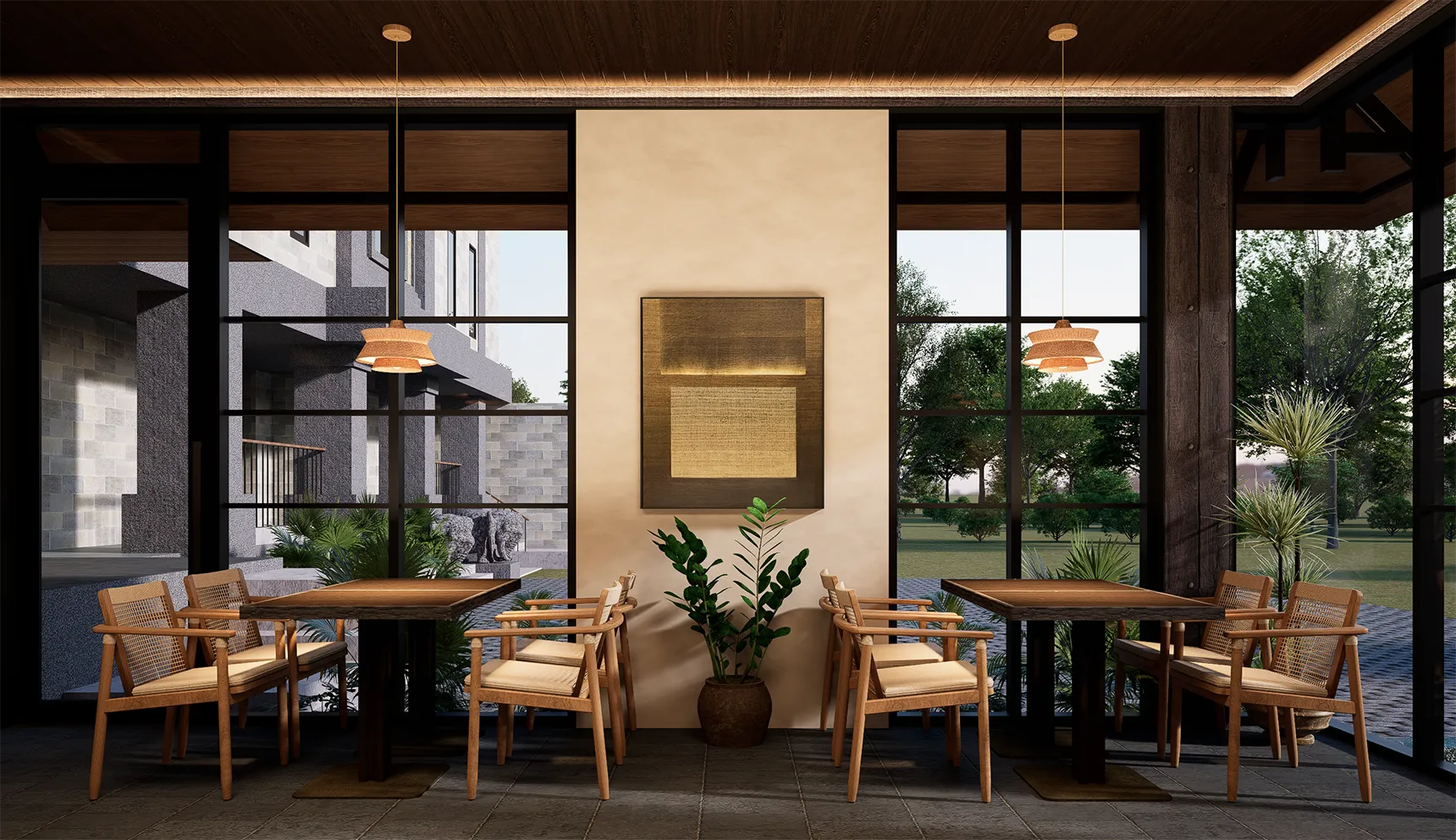 Noonik Bistro Restaurant & Bar Interior Design in Ubud
