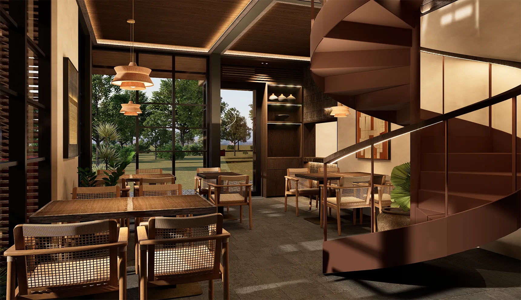 Noonik Bistro Restaurant & Bar Interior Design in Ubud