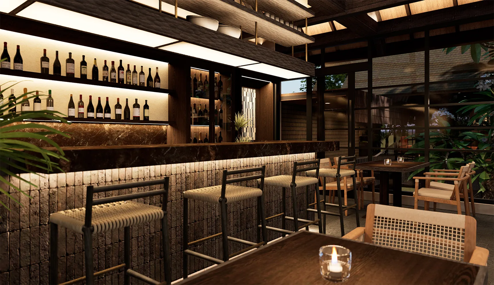 Noonik Bistro Restaurant & Bar Interior Design in Ubud
