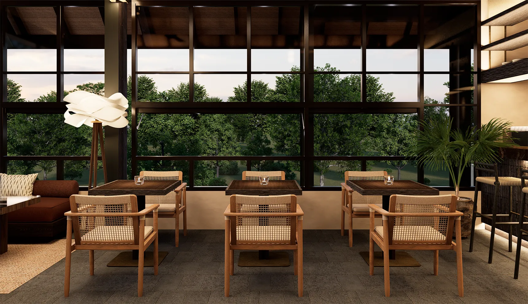 Noonik Bistro Restaurant & Bar Interior Design in Ubud