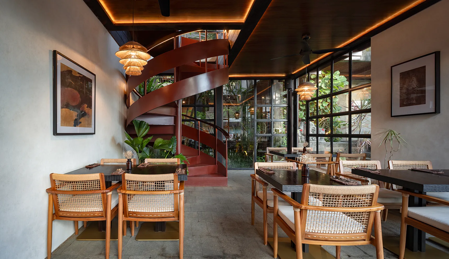 Noonik Bistro Restaurant & Bar Interior Design in Ubud