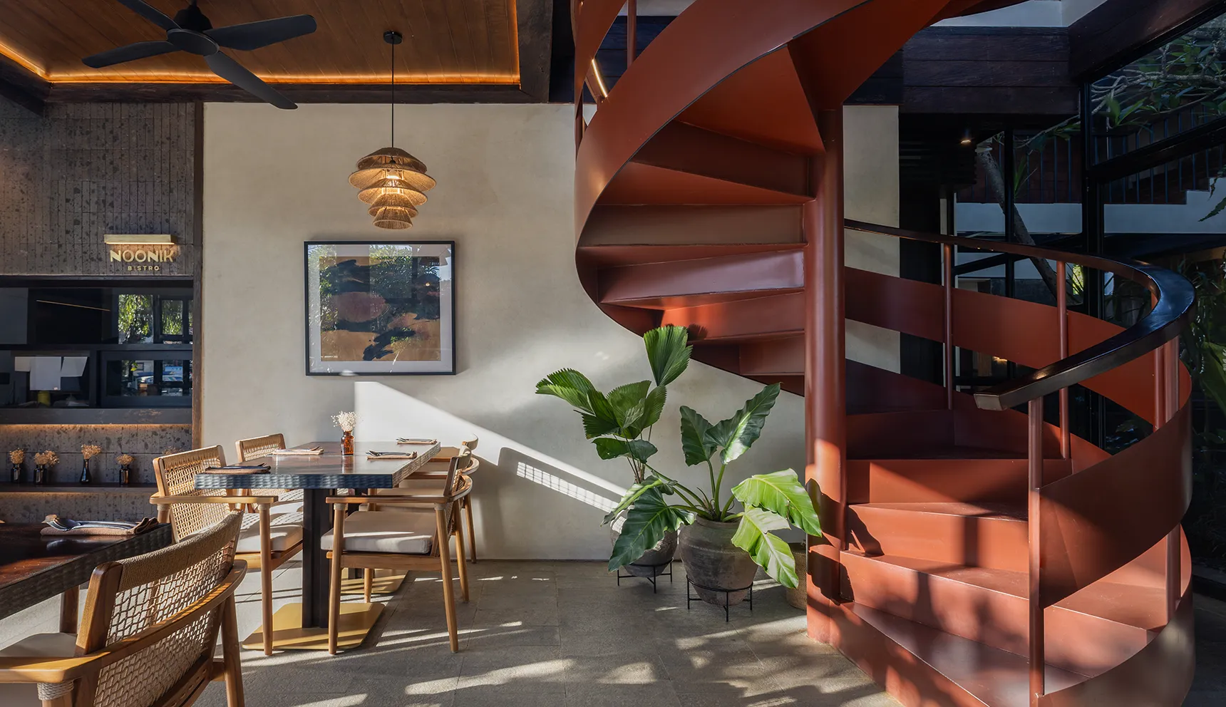 Noonik Bistro Restaurant & Bar Interior Design in Ubud